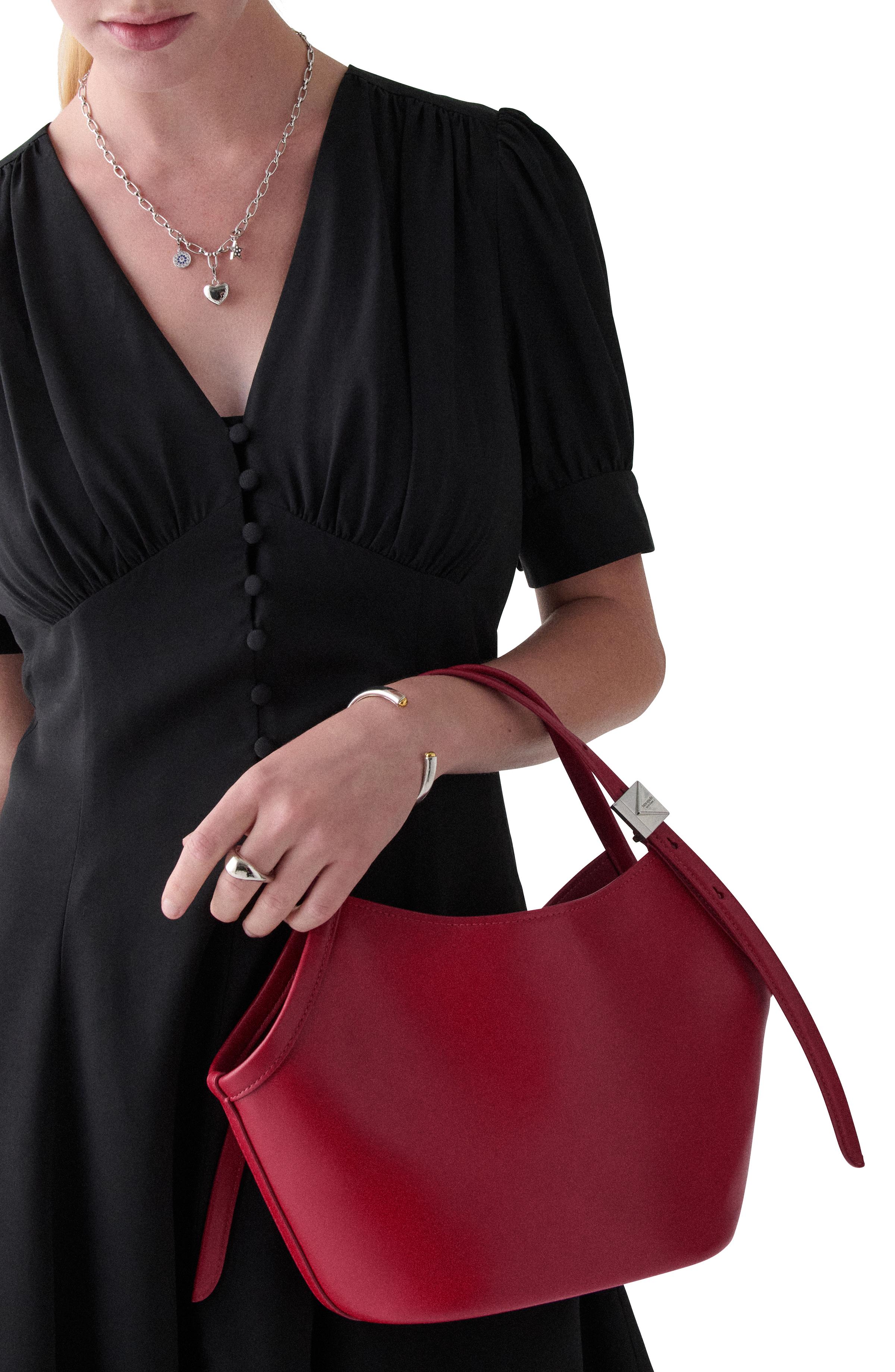 KN091-Deco Small Tulip Tote Bag-Red Jam