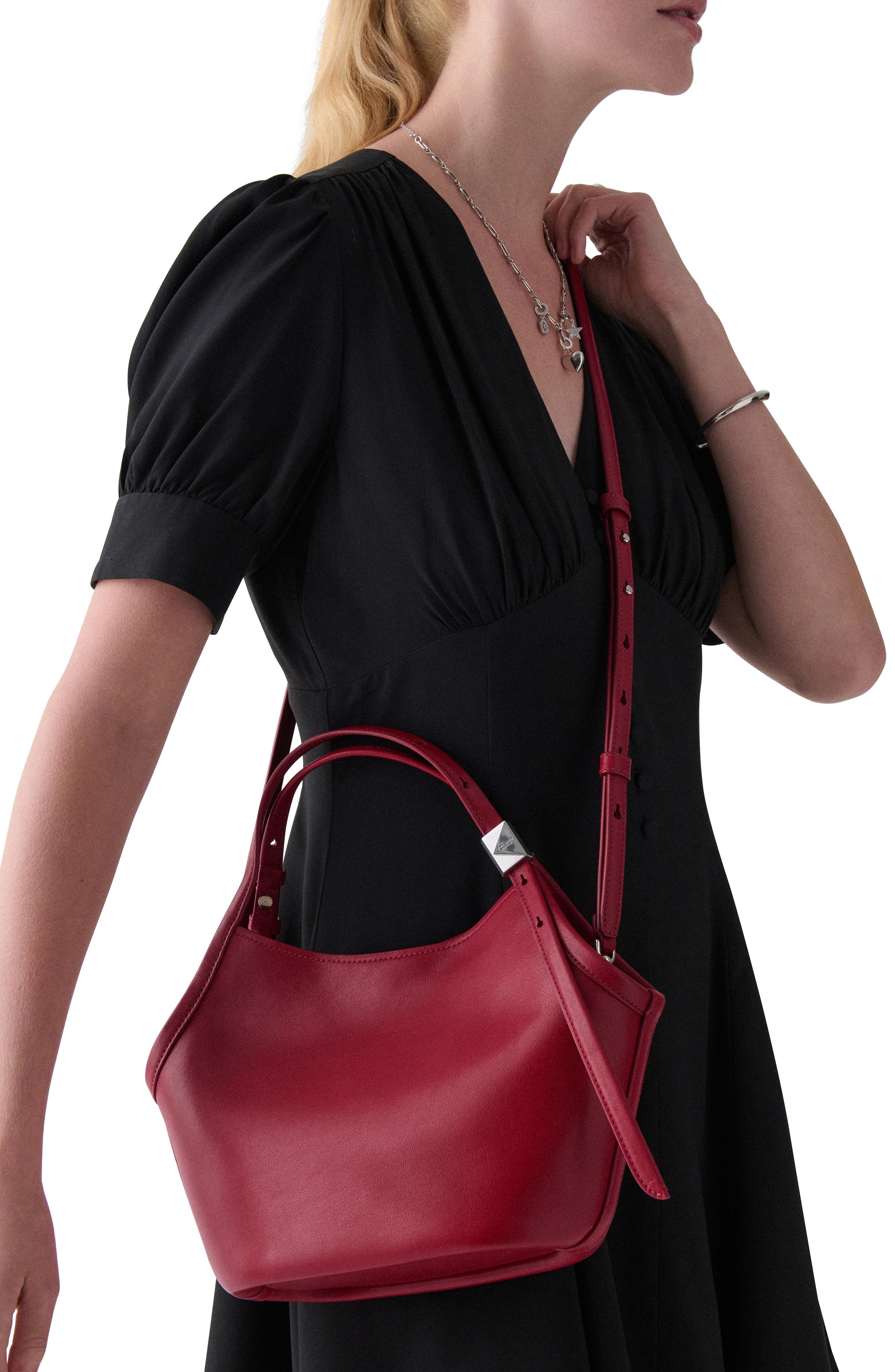 KN091-Deco Small Tulip Tote Bag-Red Jam