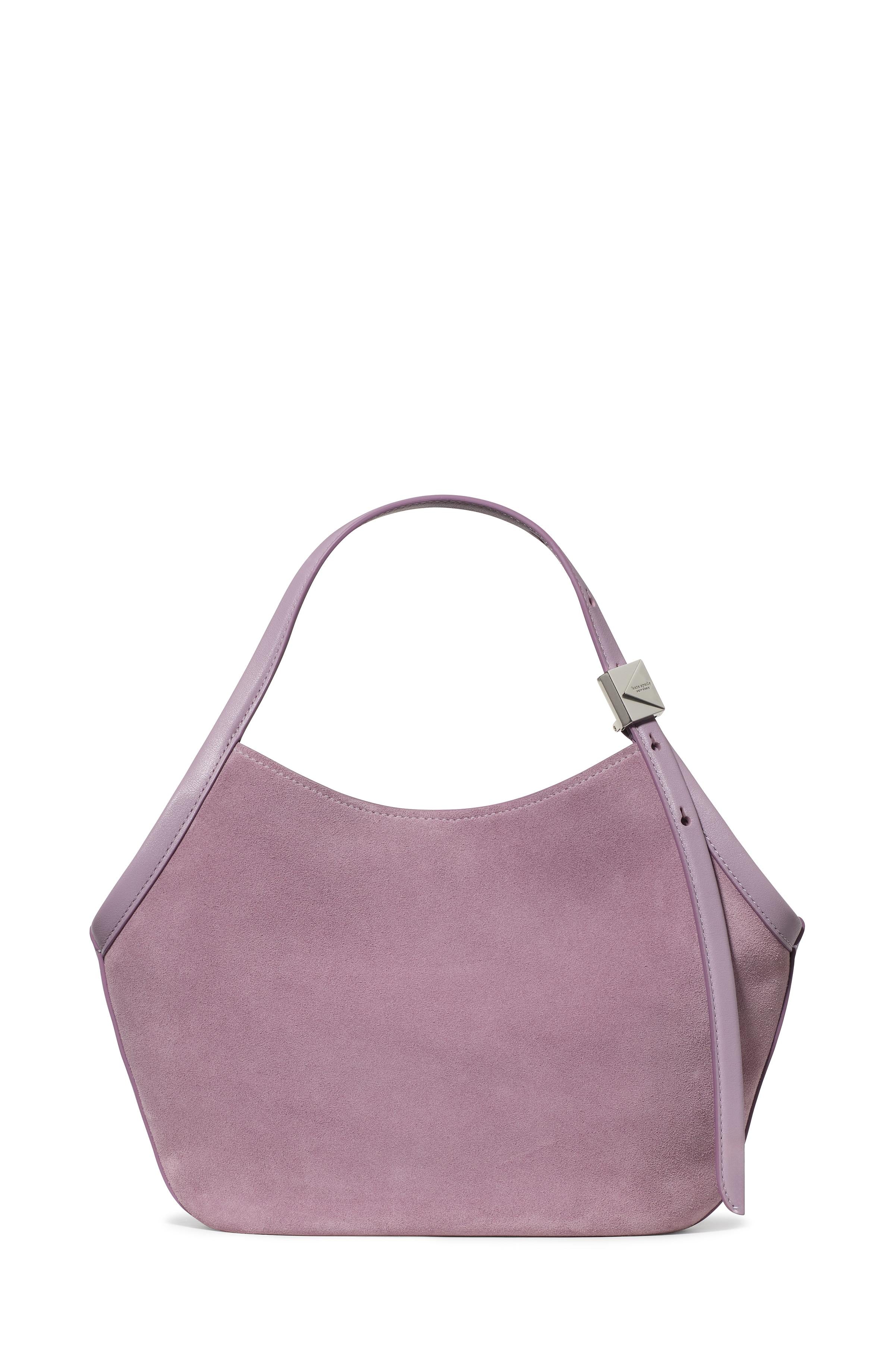 KN092-Deco Suede Small Tulip Tote Bag-Market Purple