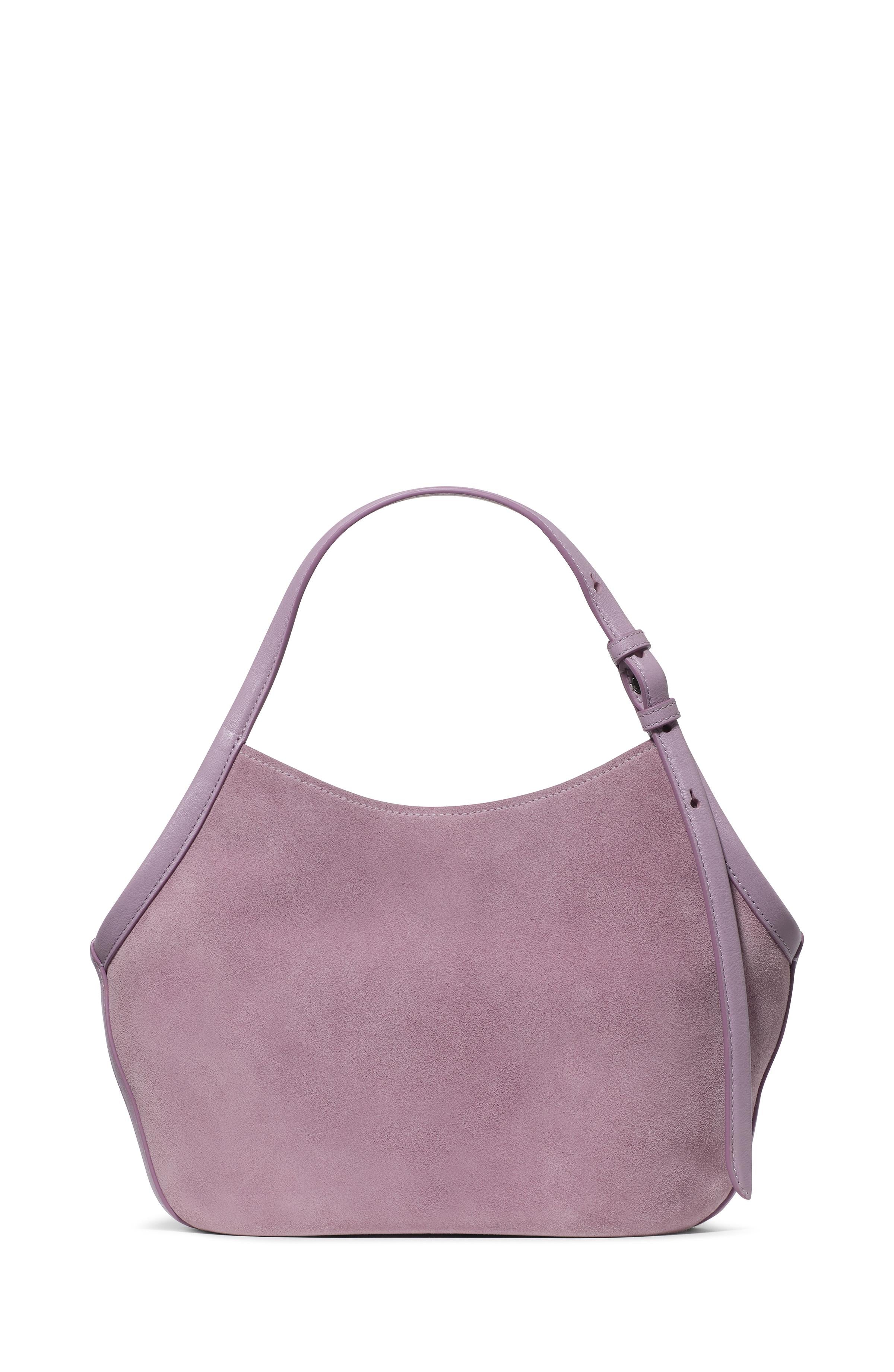 KN092-Deco Suede Small Tulip Tote Bag-Market Purple
