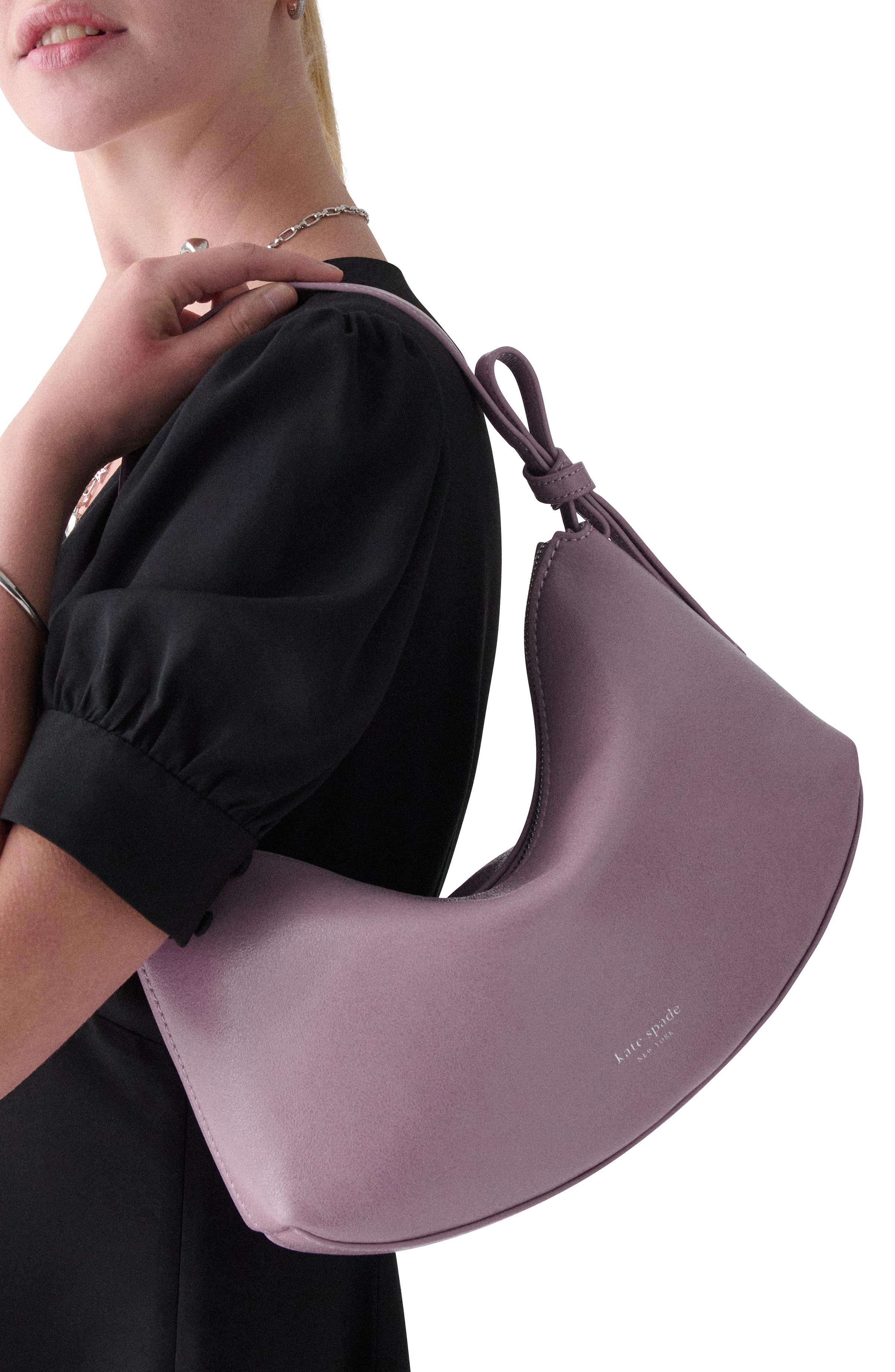 KN293-Loop Glazed Leather Shoulder Bag-Market Purple