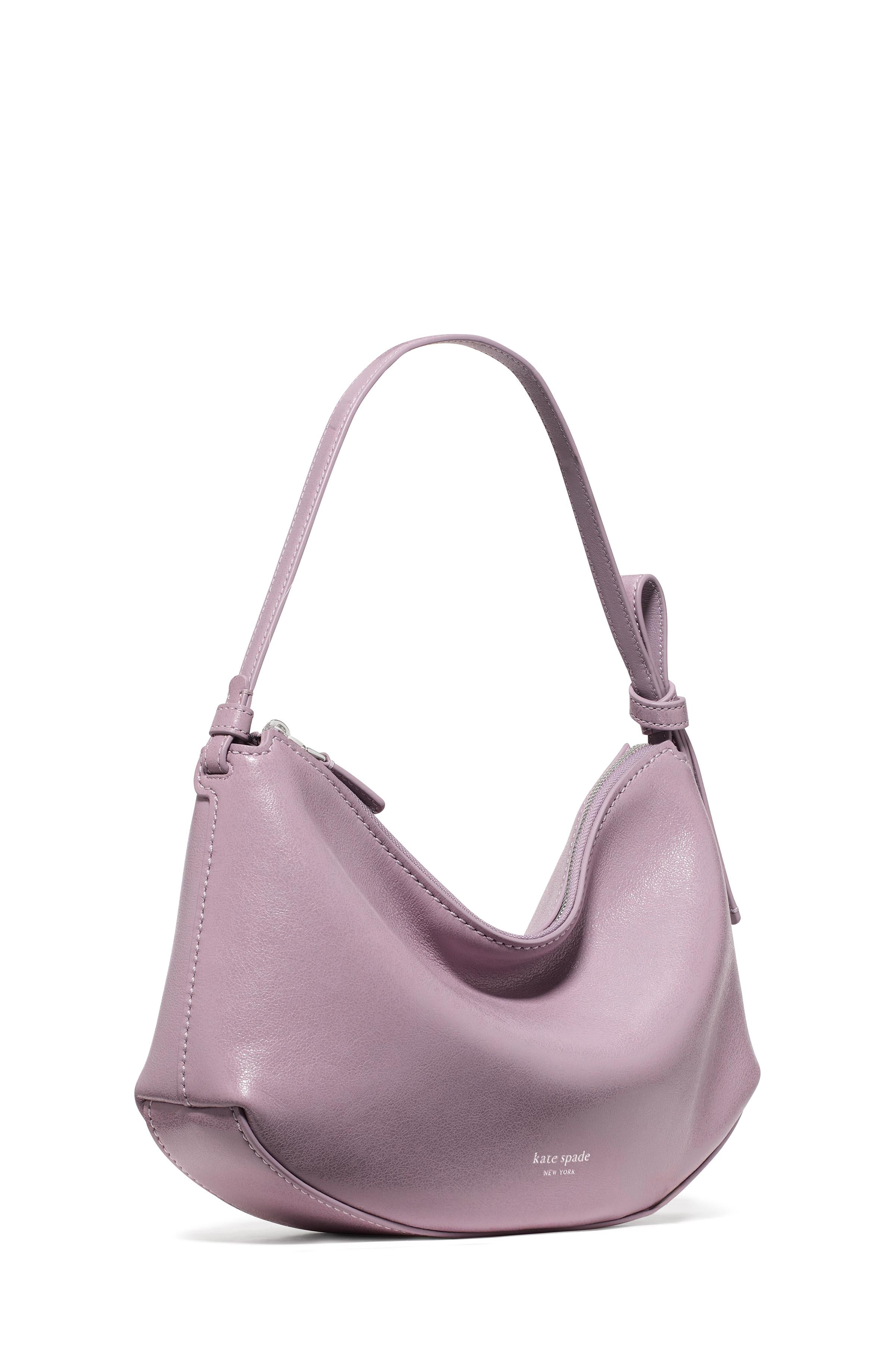 KN293-Loop Glazed Leather Shoulder Bag-Market Purple