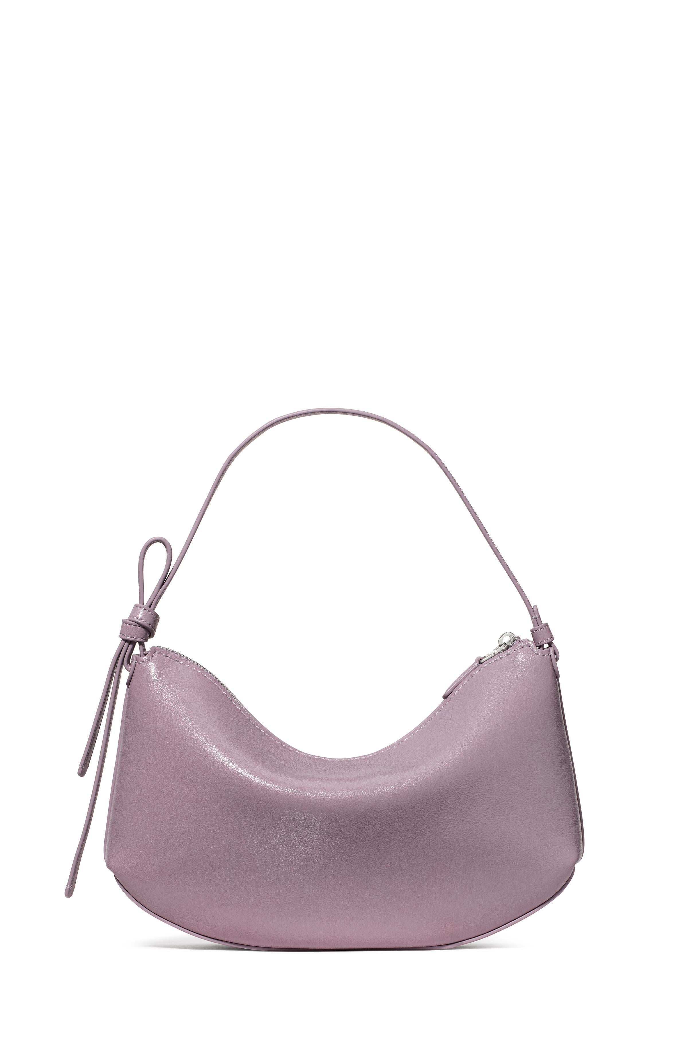 KN293-Loop Glazed Leather Shoulder Bag-Market Purple