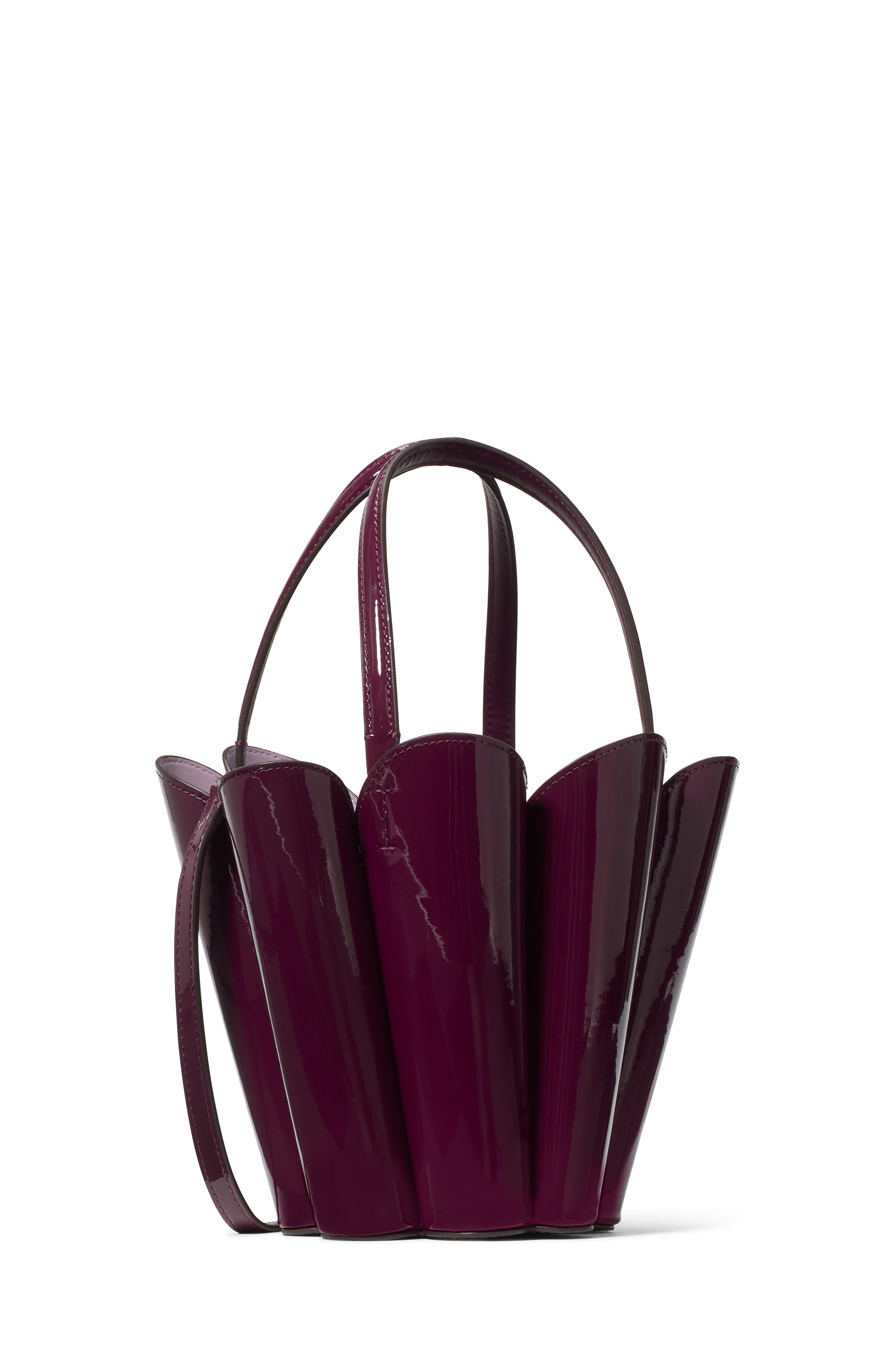 KN302-The Patent Spade Flower Bucket Bag-Purple Agate