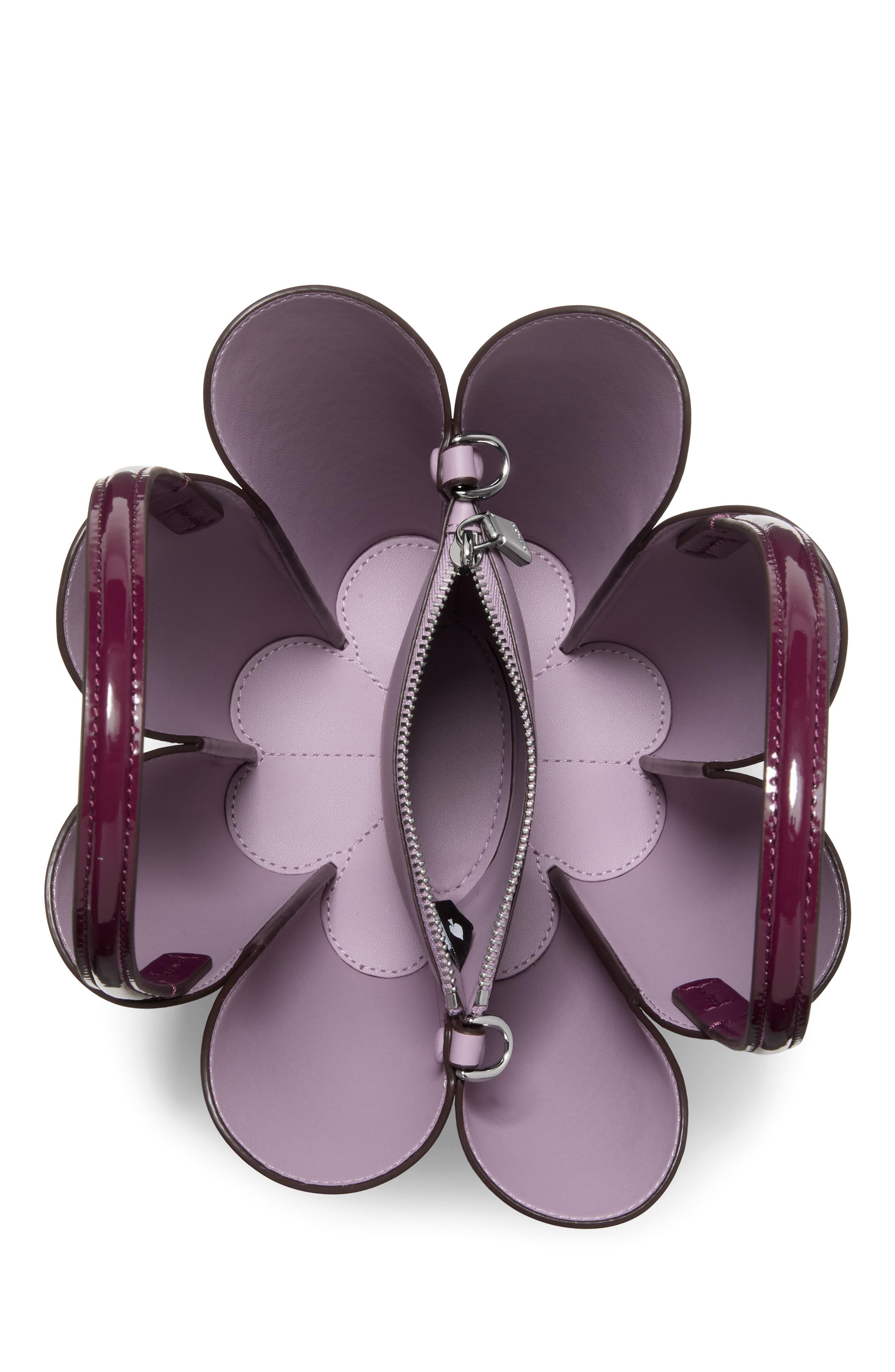 KN302-The Patent Spade Flower Bucket Bag-Purple Agate