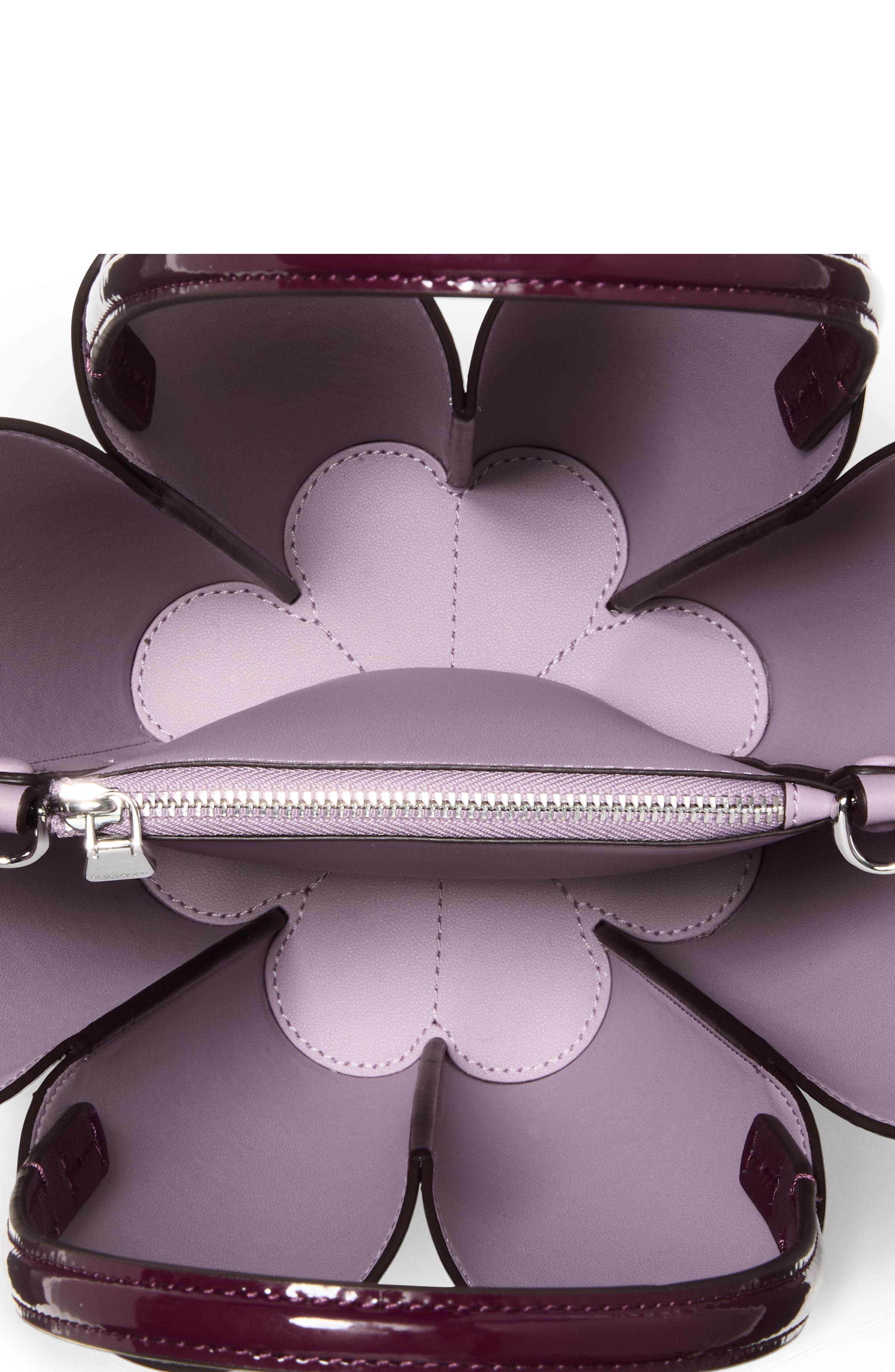 KN302-The Patent Spade Flower Bucket Bag-Purple Agate