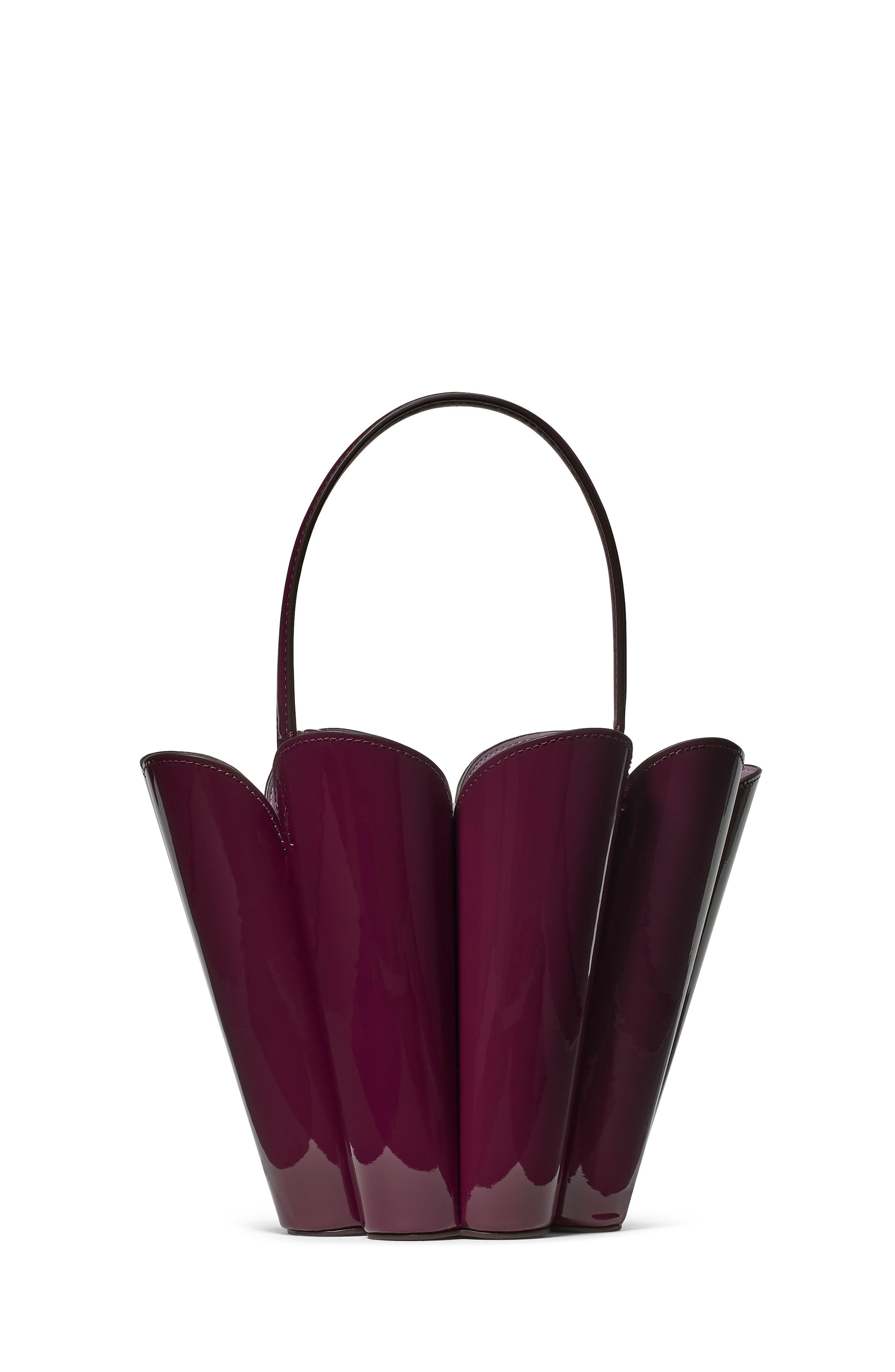 KN302-The Patent Spade Flower Bucket Bag-Purple Agate