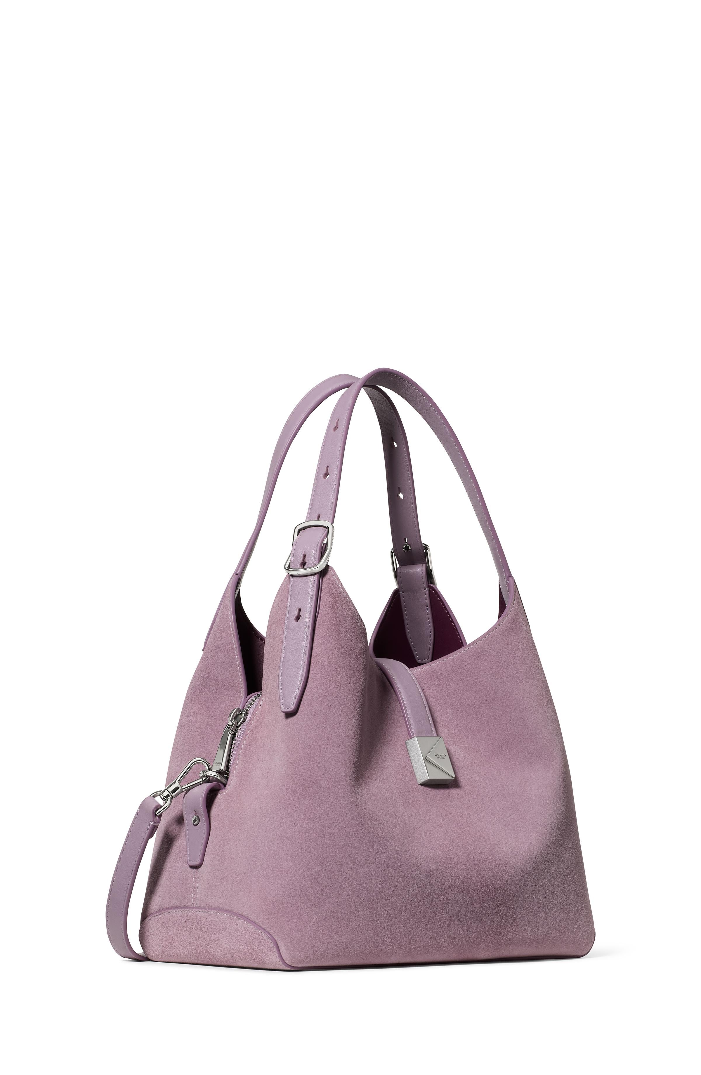 KN306-Deco Suede Crossbody Tote Bag-Market Purple Multi