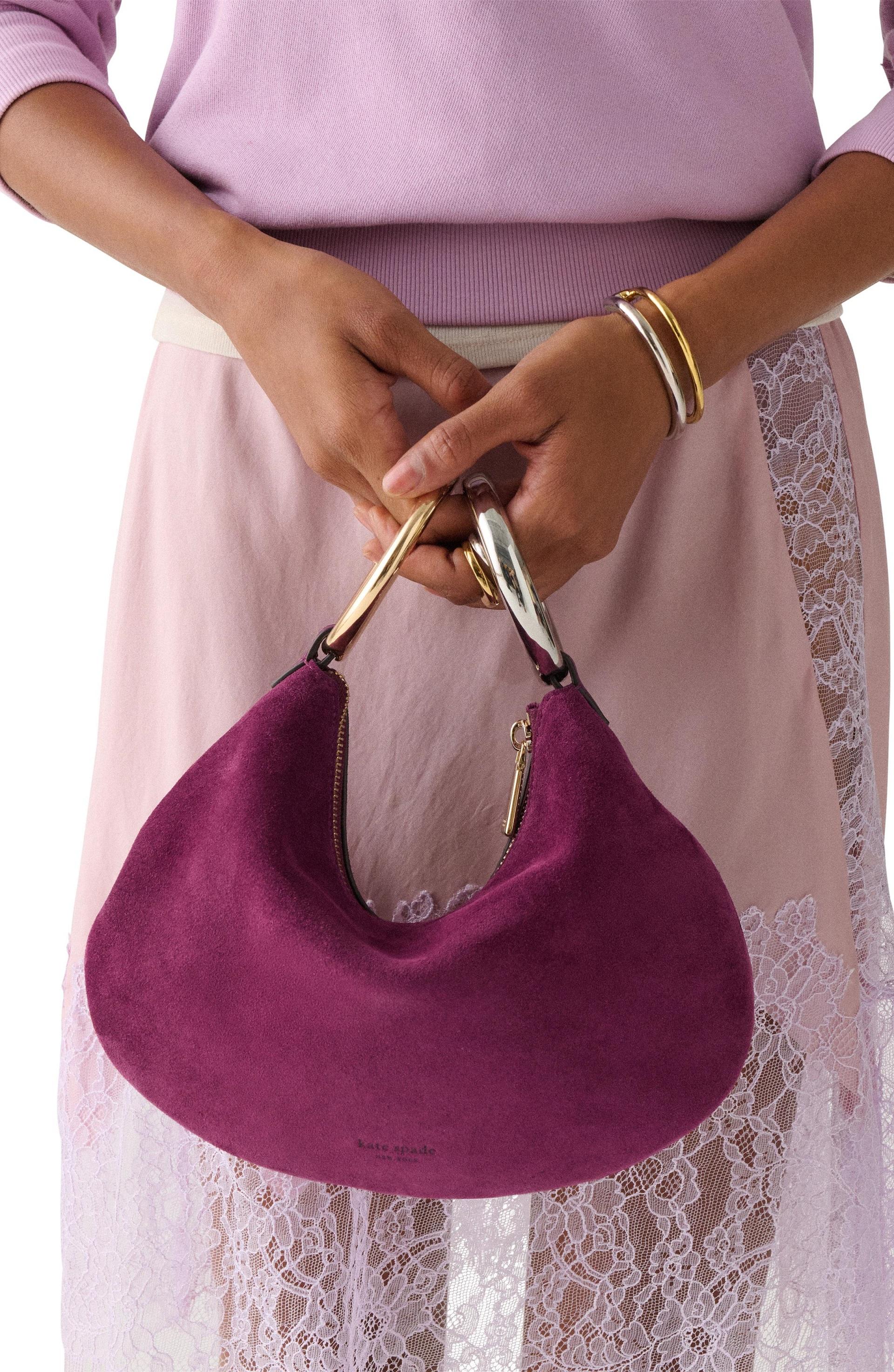 KN545-The Suede Bangle Bag-Purple Agate
