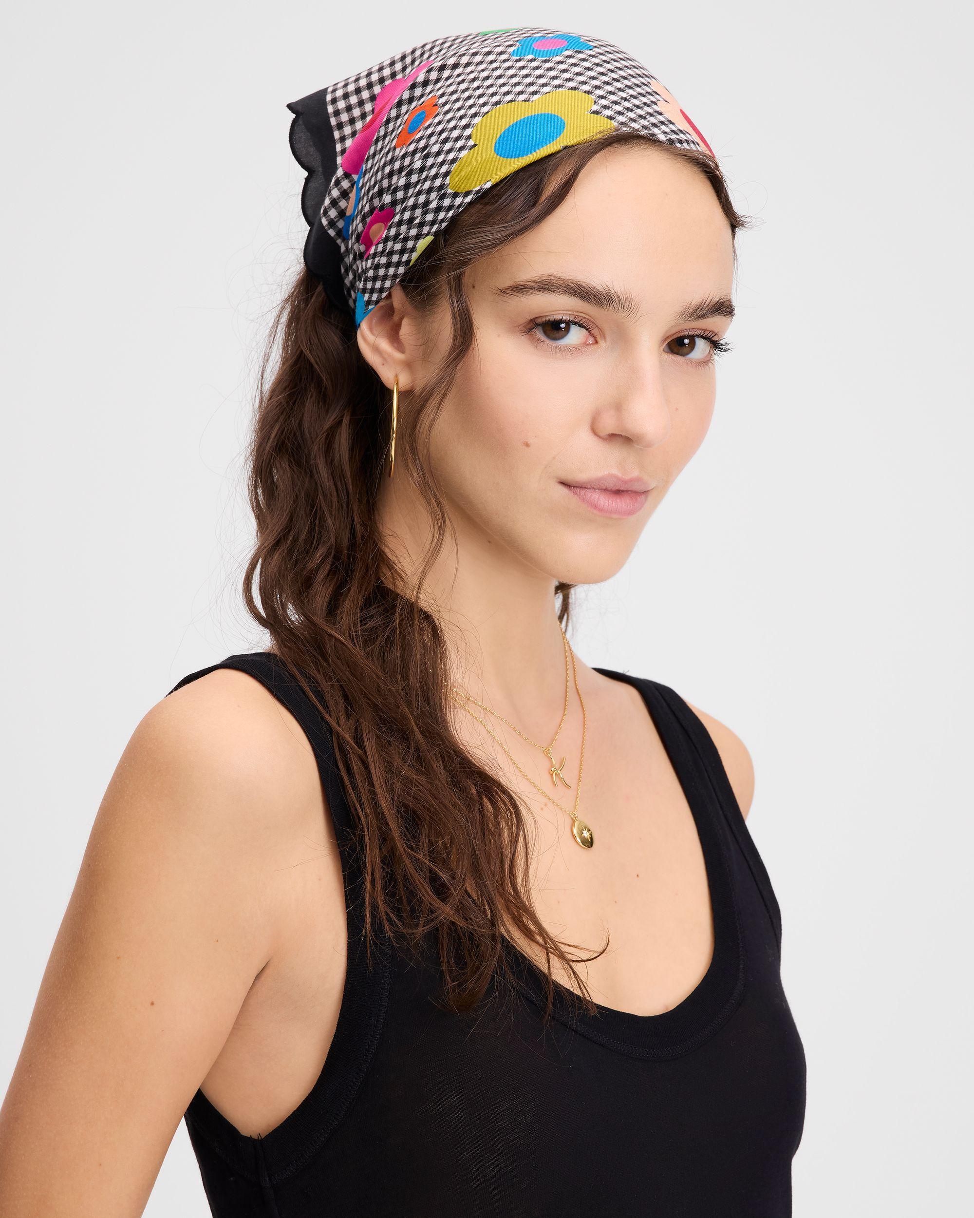 Gingham Garden Bandana