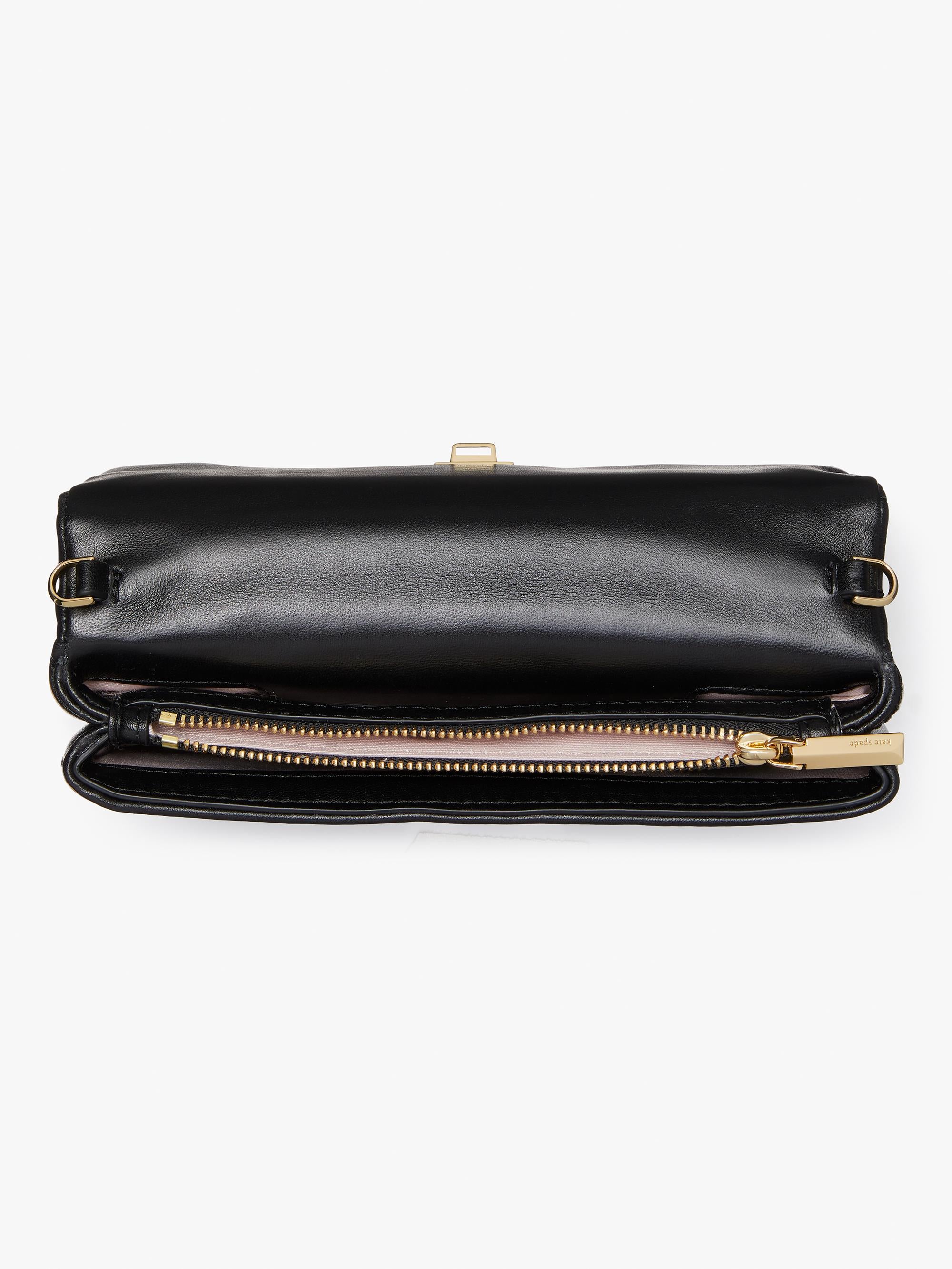 carlyle quilted chain wallet