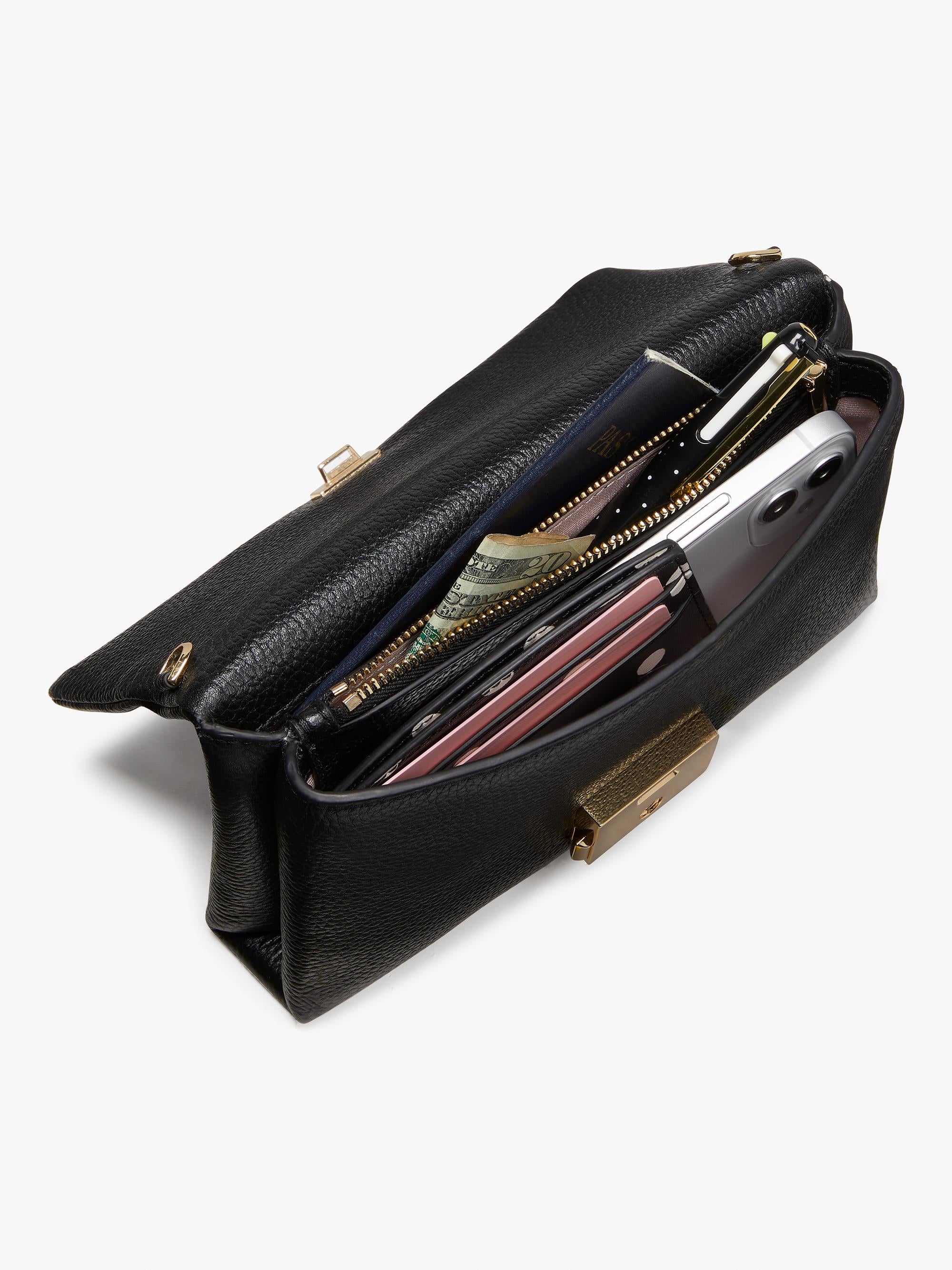 carlyle quilted chain wallet
