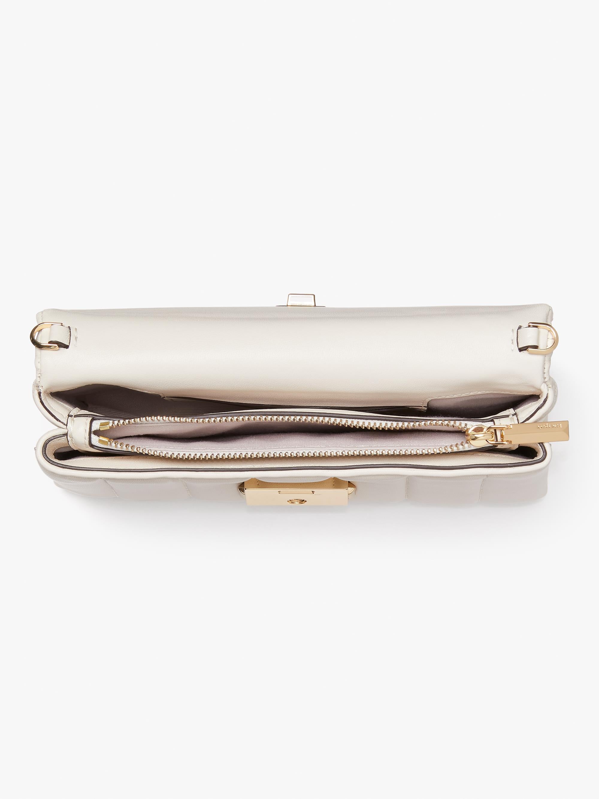 carlyle quilted chain wallet