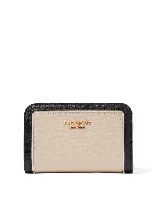 K8965-Morgan Colorblocked Compact Wallet-Earthenware Black Mu