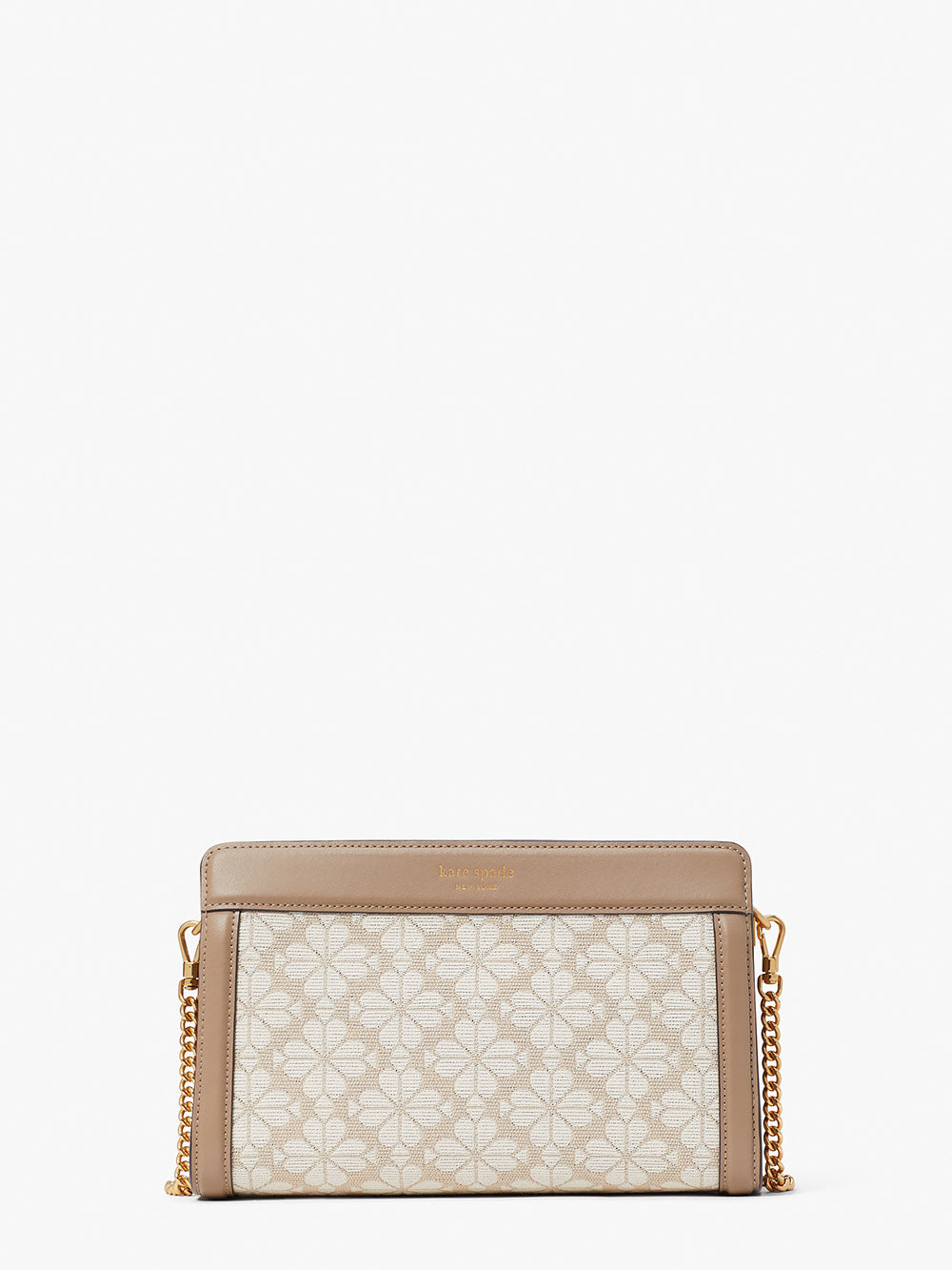 K9992-Natural Multi-spade flower jacquard medium crossbody