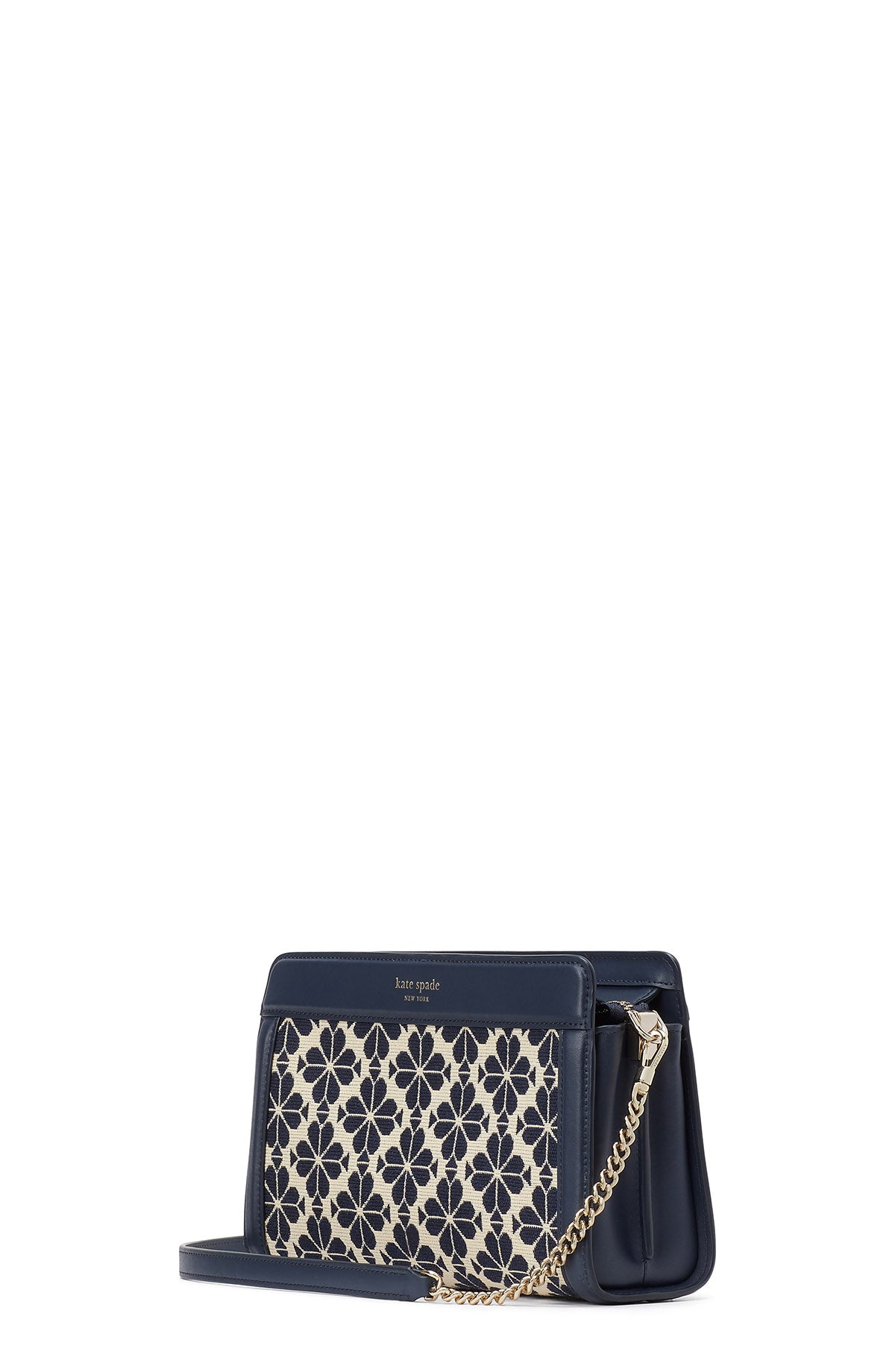 K9992-Blue Multicolor-spade flower jacquard medium crossbody