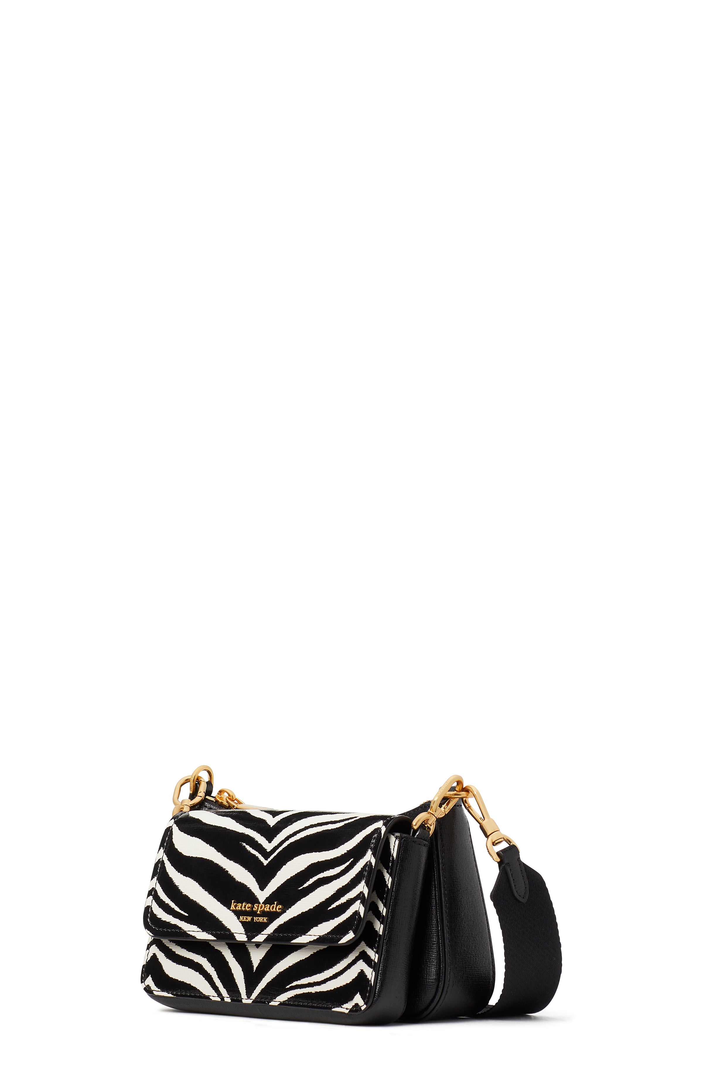 morgan zebra embossed double up crossbody
