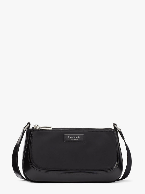 KB132-Sam Icon Nylon East West Medium Crossbody-Black