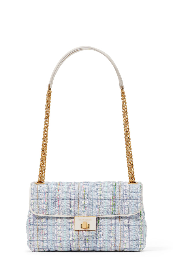 KB151-Multi-evelyn tweed medium convertible shoulder bag