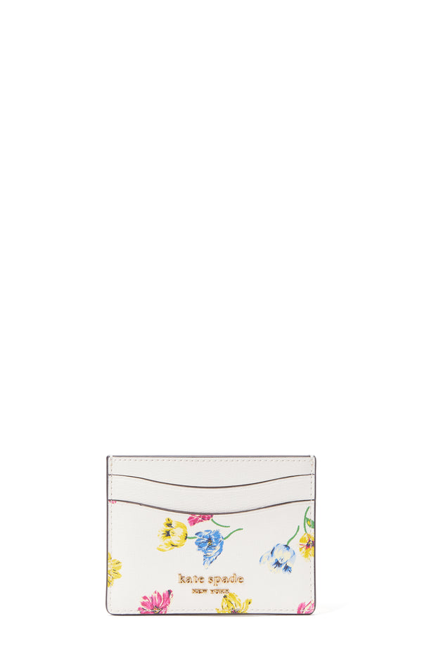 KB188-Cream Multi-morgan tulip toss cardholder
