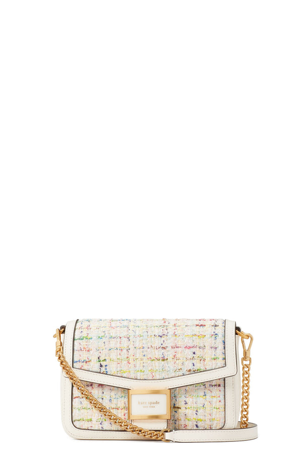 katy tweed flap chain crossbody