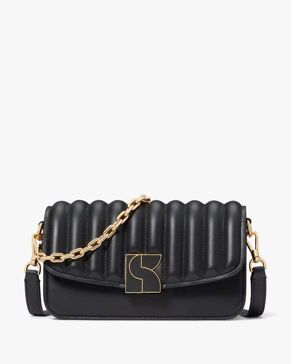 KC931-Dakota Trapunto Small Crossbody-Black