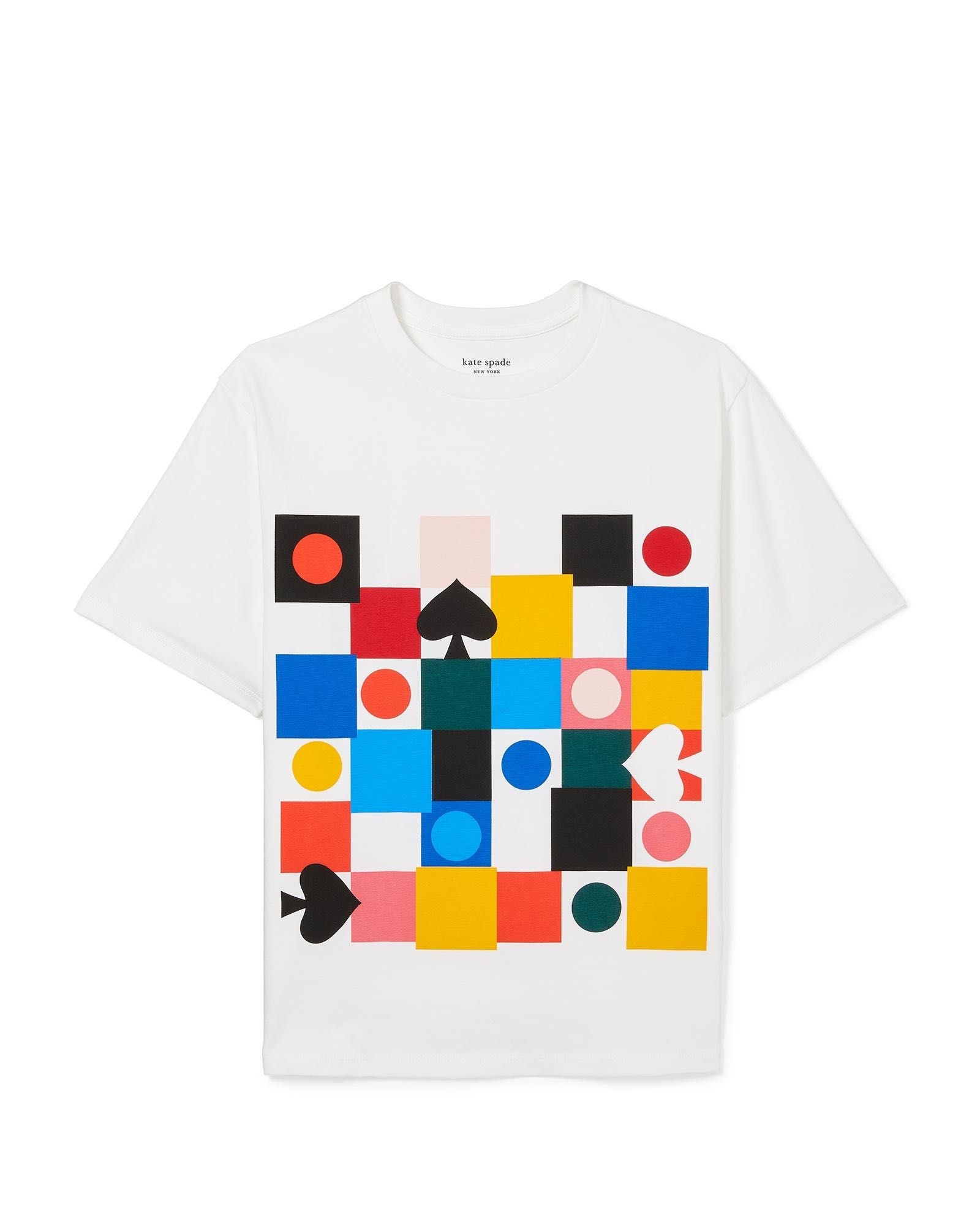 KD626-Multi Check Tee-Fresh White/Multi
