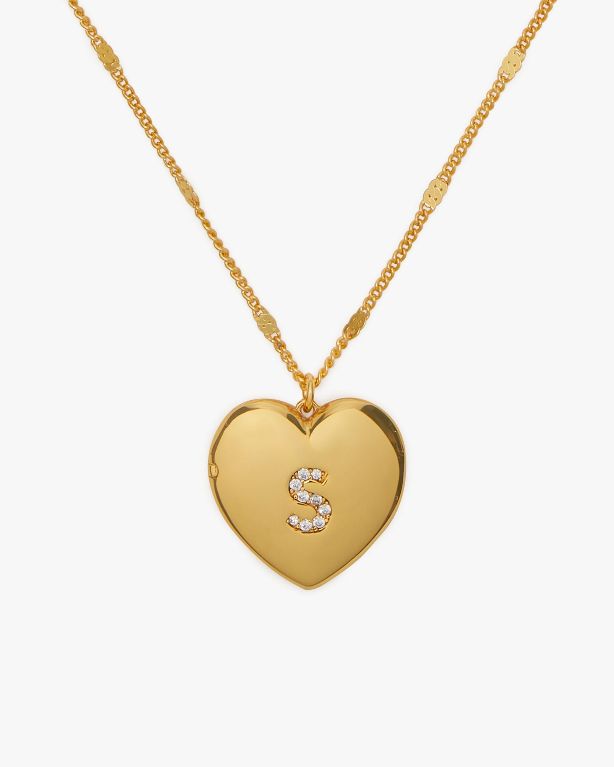 S Heart Letter Locket Necklace – Kate Spade Saudi Arabia