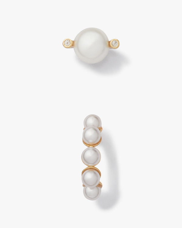 KD959-curated set earrings-Cream/Gold
