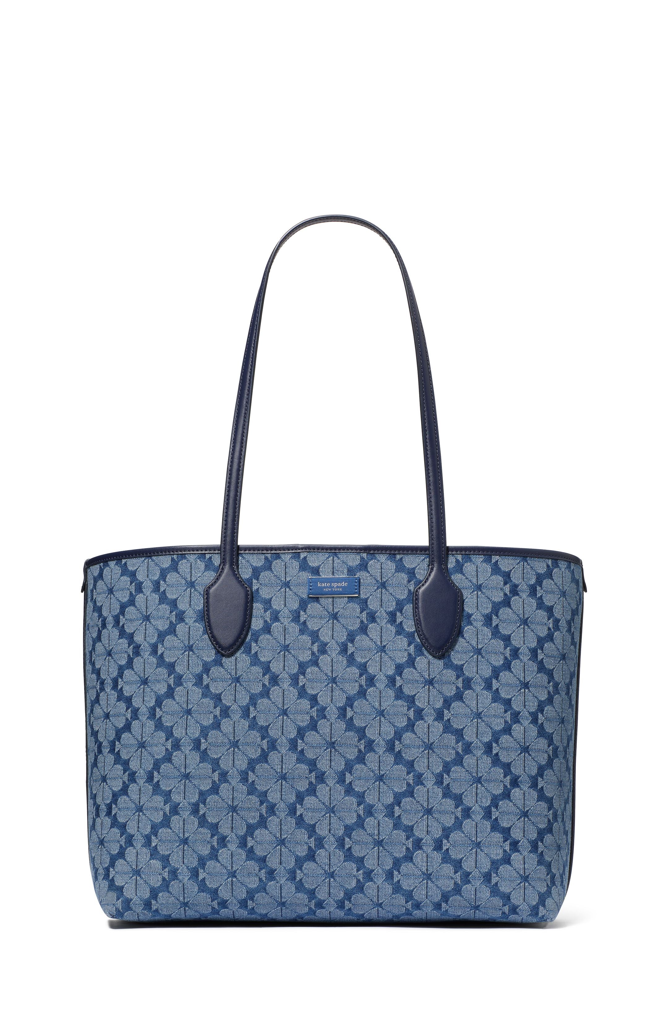 Spade Flower Jacquard Denim Bleecker Large Tote
